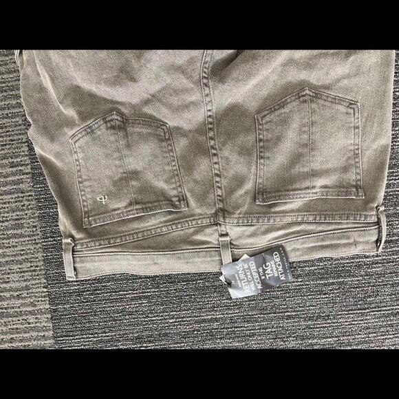 NWT New Rag & bone • moto equestrian leather sued skinny jeans 32 iron and black - Picture 8 of 8